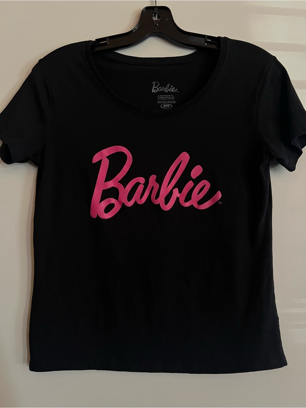 Barbie Mattel Black Pink Logo Graphic T-Shirt Women’s Small S/P 2018 Licensed Te